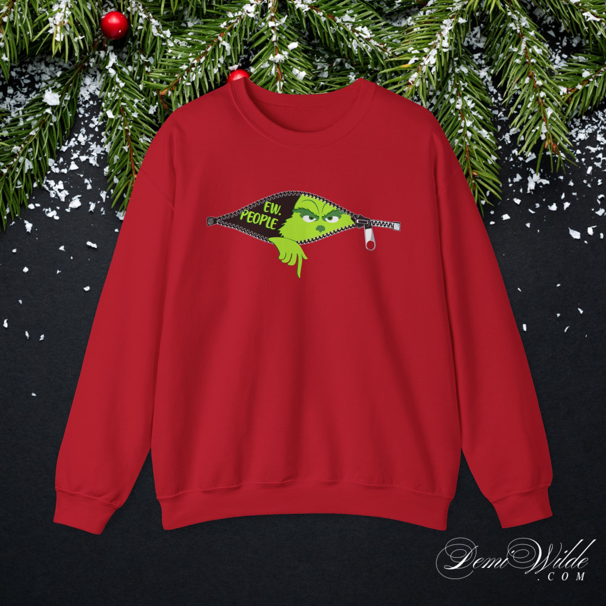 Grinch 'Ew People' Crewneck Sweatshirt - Image 14