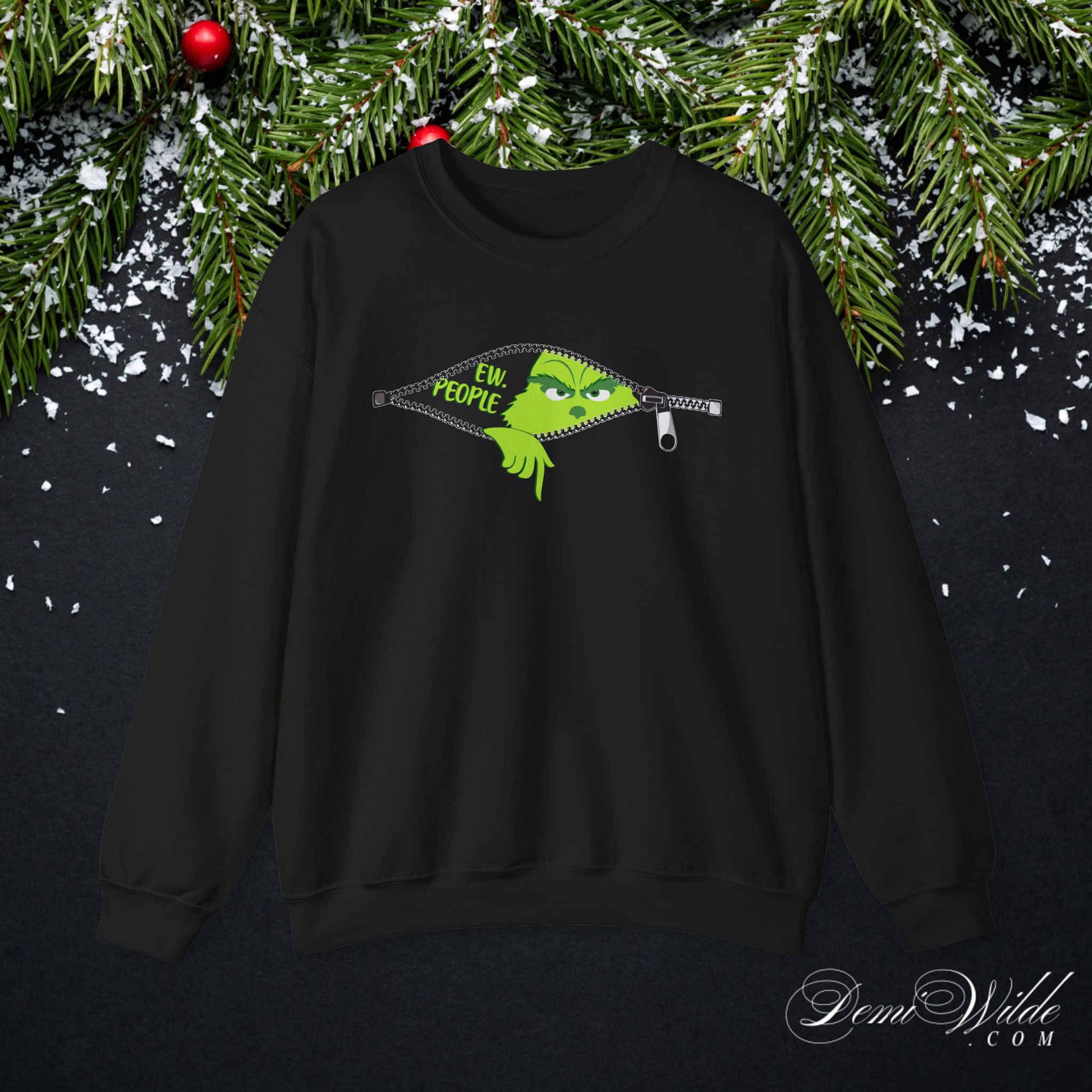 Grinch 'Ew People' Crewneck Sweatshirt - Image 3