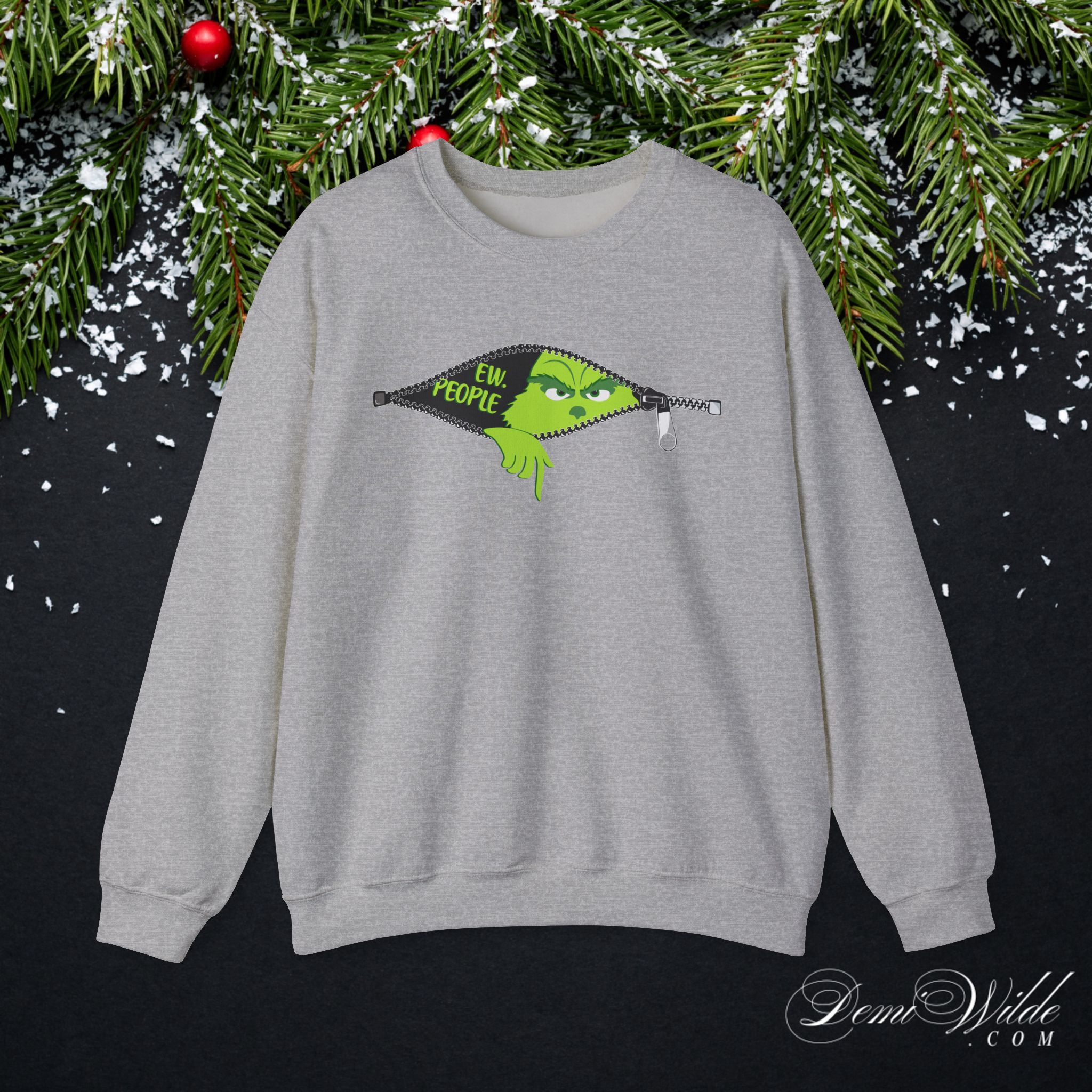 Grinch 'Ew People' Crewneck Sweatshirt - Image 6