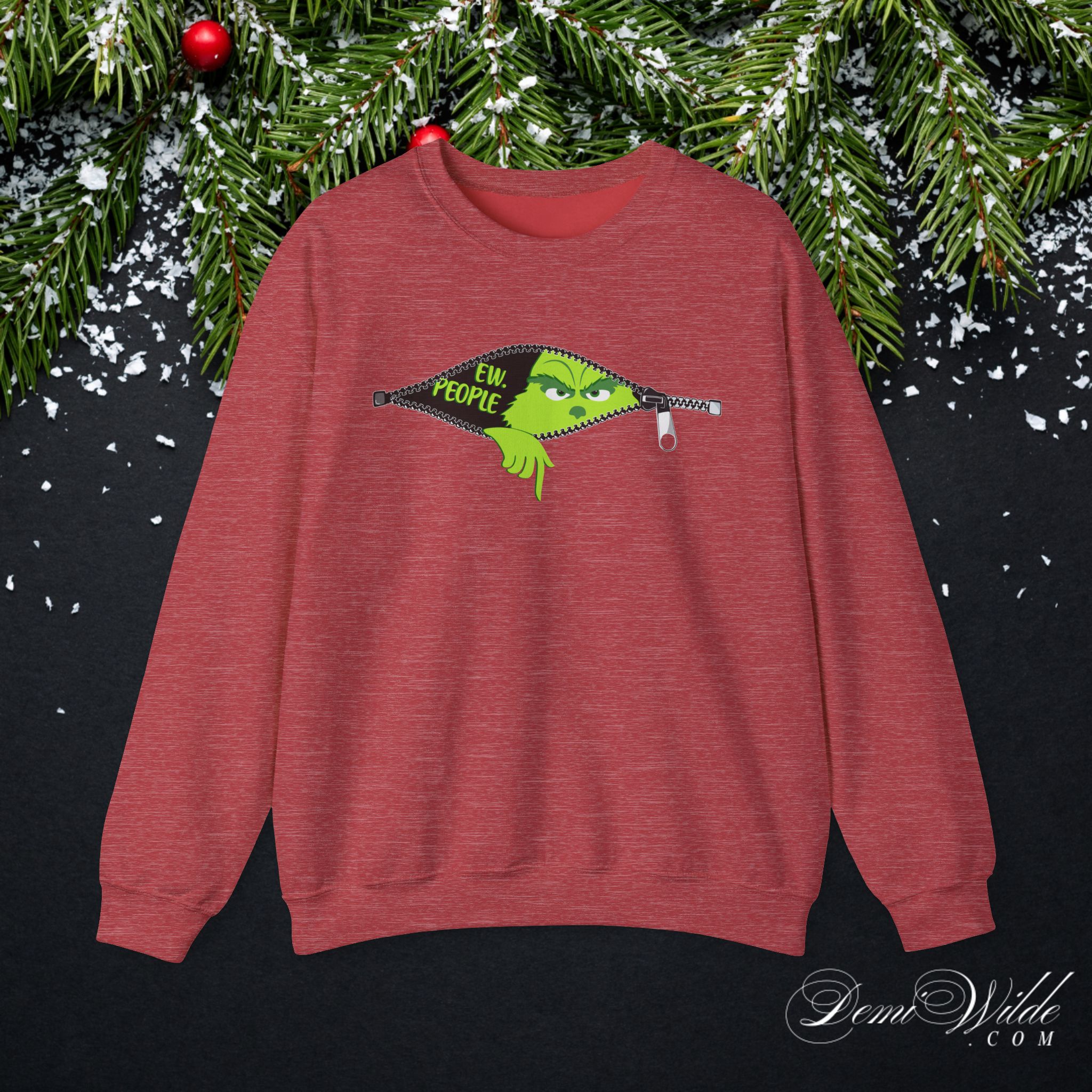 Grinch 'Ew People' Crewneck Sweatshirt - Image 12