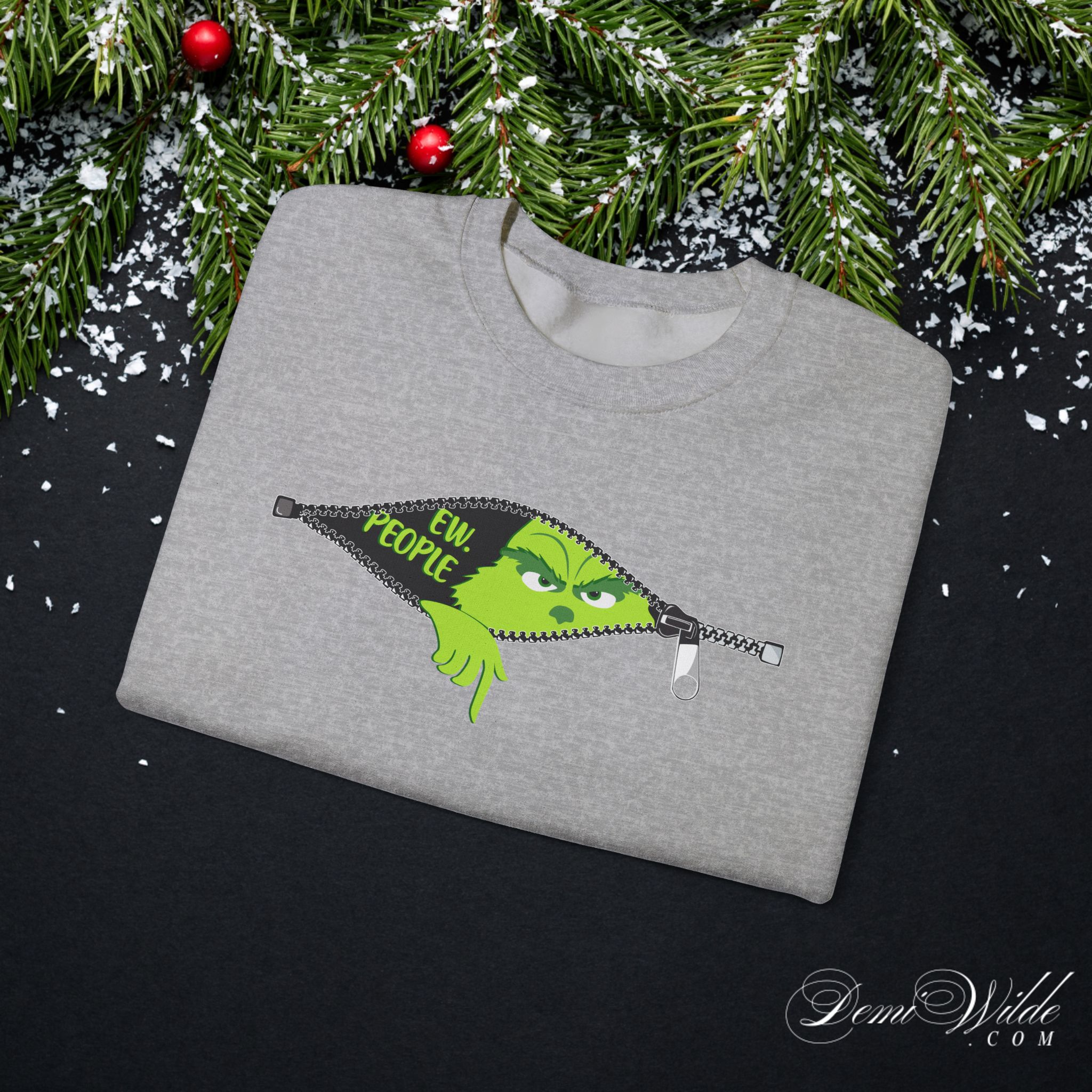 Grinch 'Ew People' Crewneck Sweatshirt - Image 7