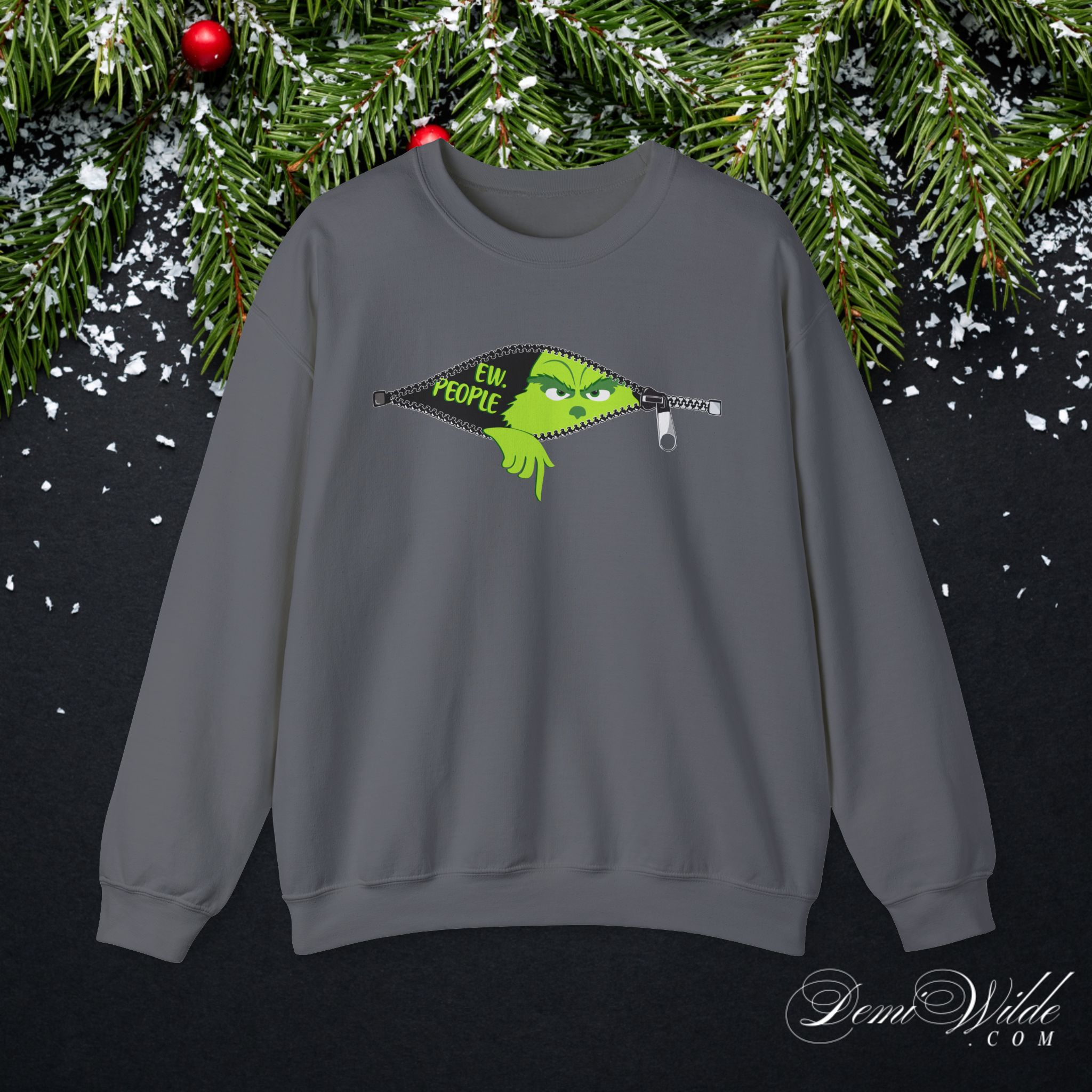 Grinch 'Ew People' Crewneck Sweatshirt - Image 10