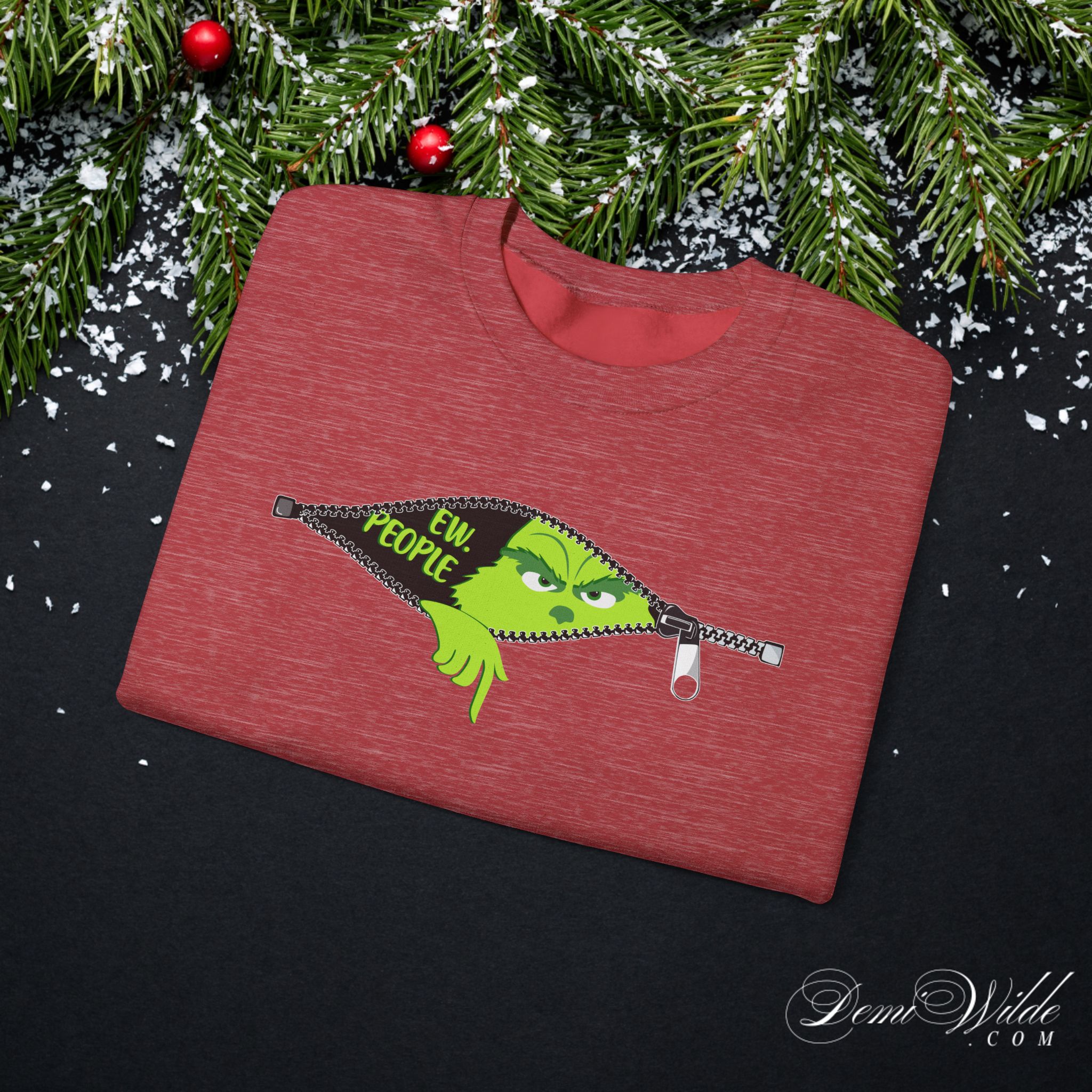 Grinch 'Ew People' Crewneck Sweatshirt - Image 13