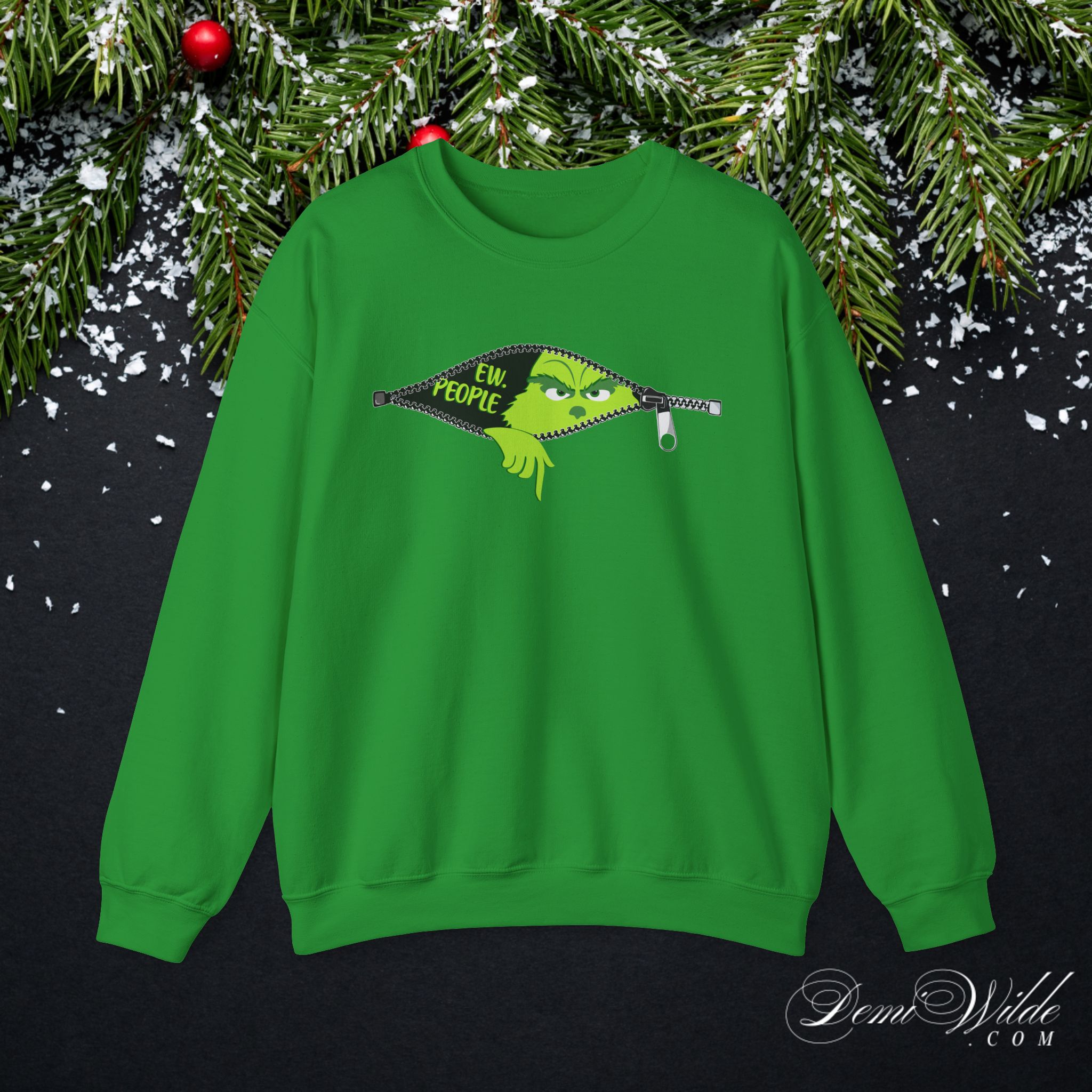 Grinch 'Ew People' Crewneck Sweatshirt - Image 8
