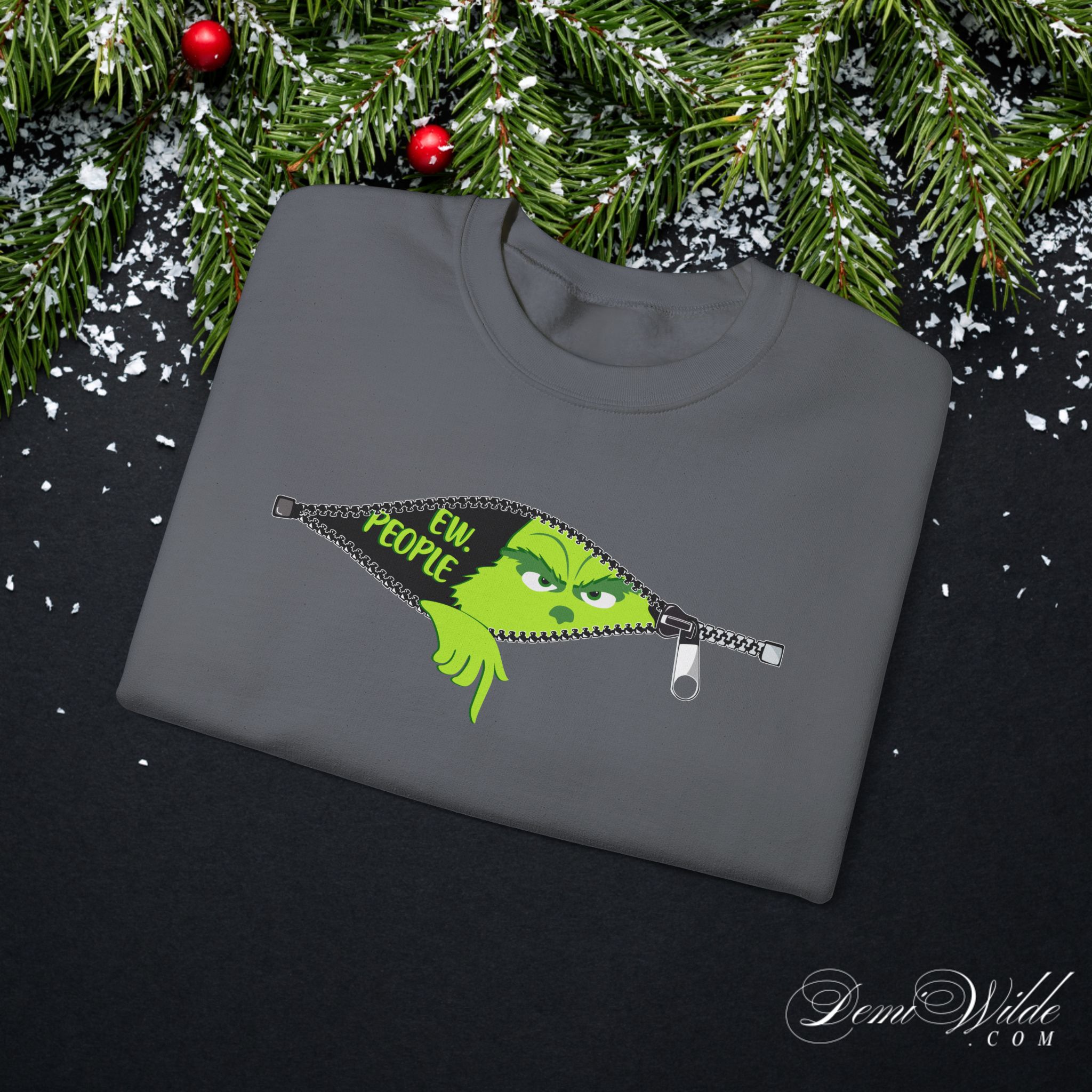 Grinch 'Ew People' Crewneck Sweatshirt - Image 11