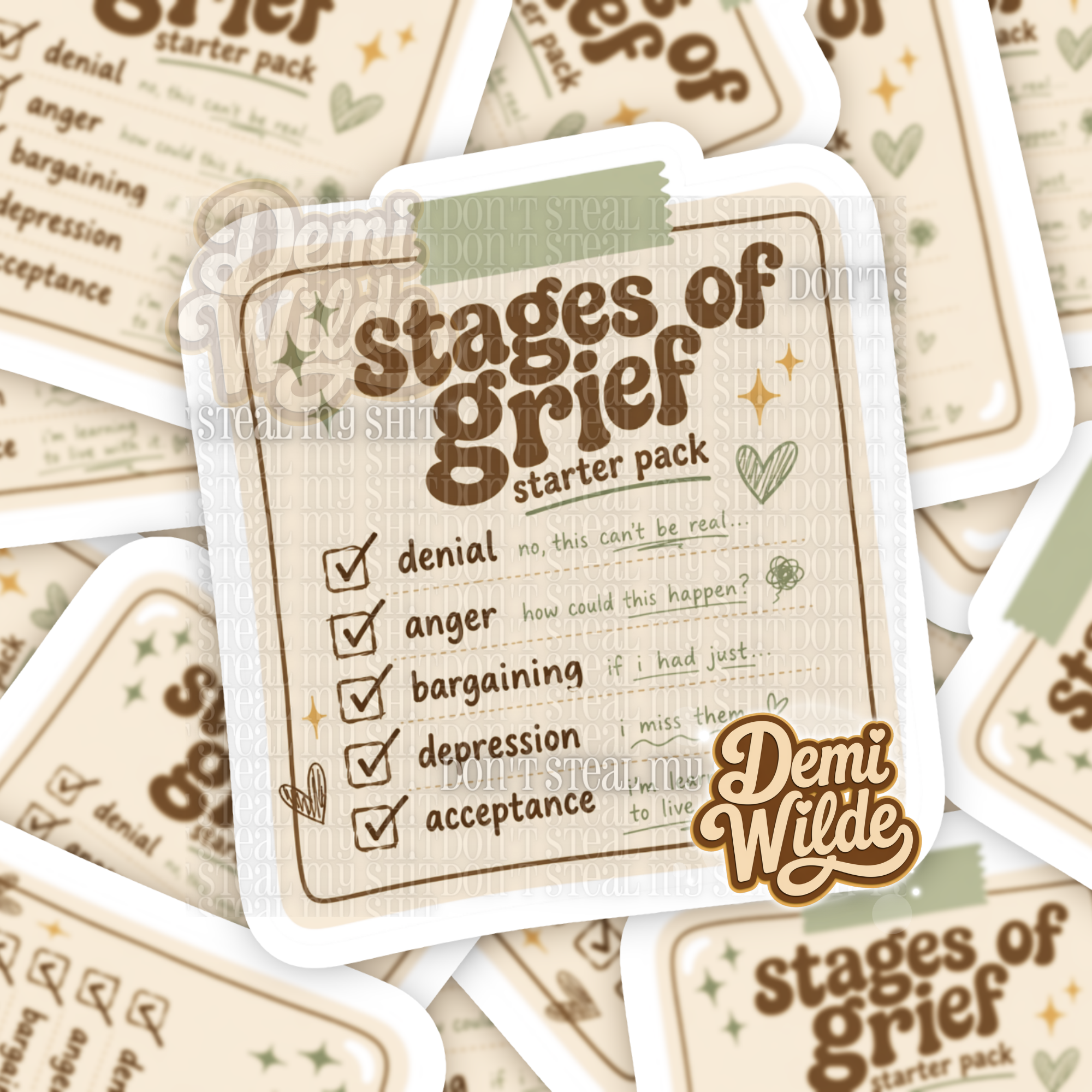 Stages of Grief | Sticker – DeMi Wilde